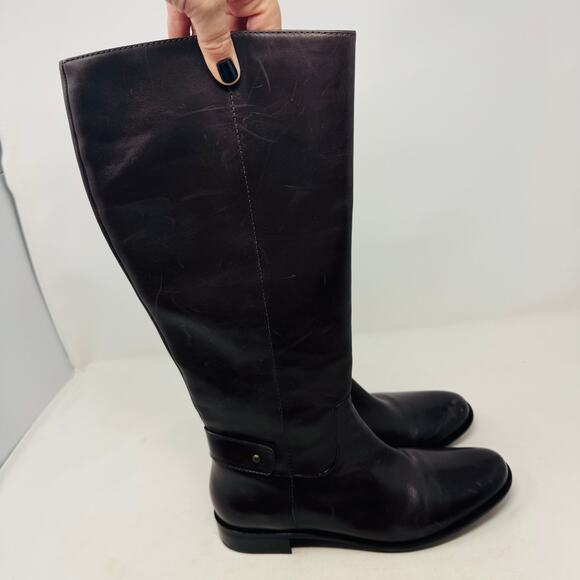 Talbots Shoes - Vintage Talbots Corey Brown Leather Tall Riding Boots Size 8.5 Equestrian